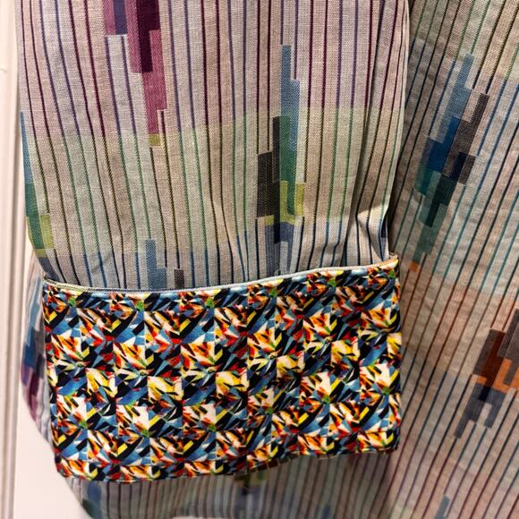 Robert Graham Blue Vertical Blocks Embroidered Flip Cuff Classic Fit Size 2XL - Picture 5 of 12